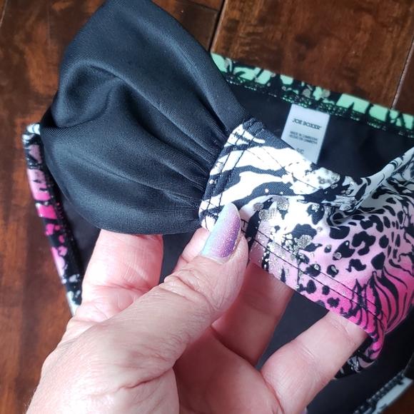 NWT Ruched Metallic Bikini Swimsuit Bottom sz S - Picture 2 of 10